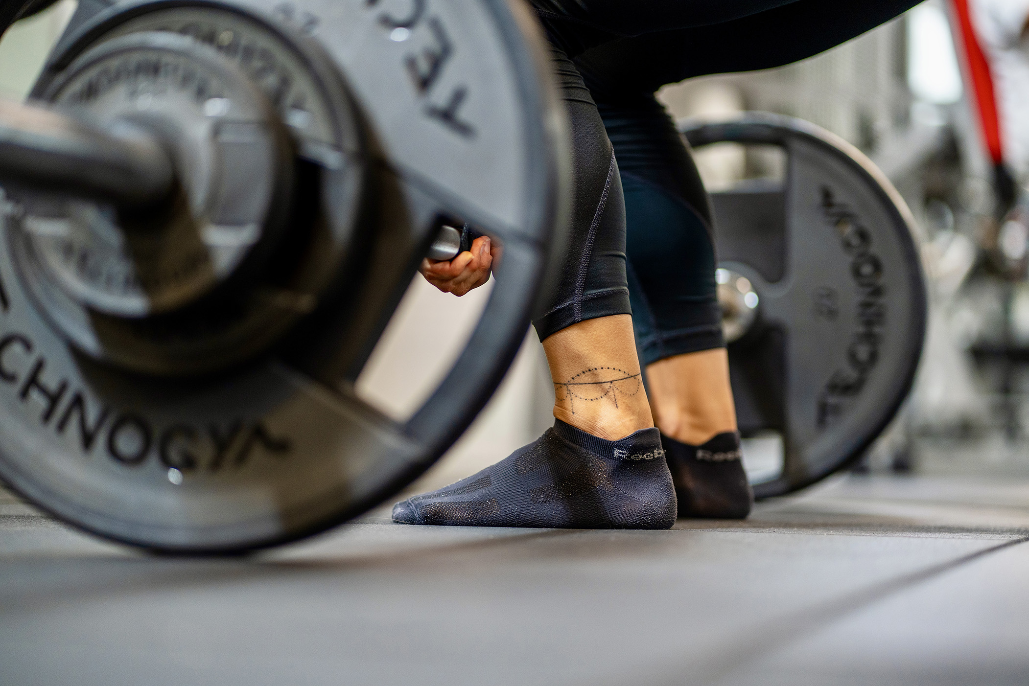 Zona free weight della sala pesi